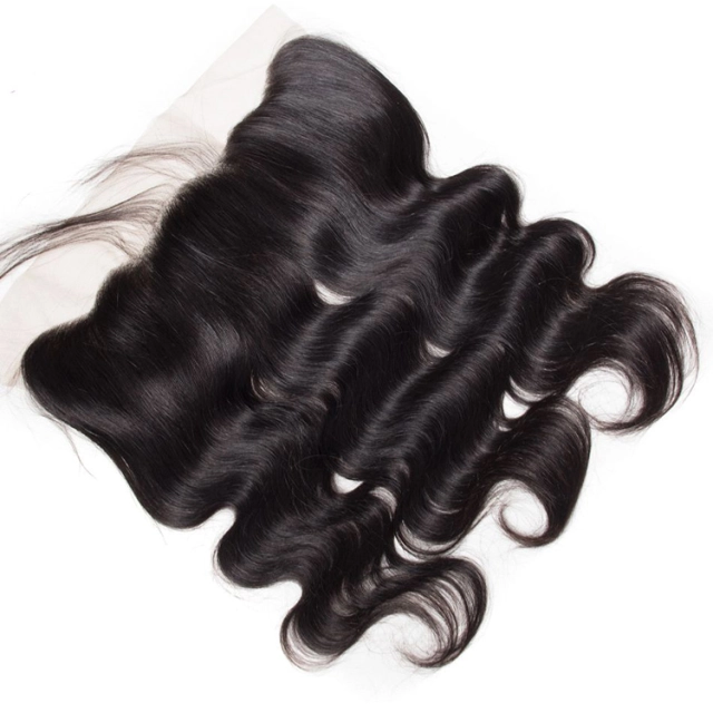 Body Wave Human Hair 3 Bundle with Transparent Lace Frontal Closure for Full Head