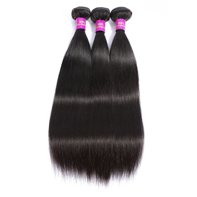 Labor Hair Brazilian Straight Human Hair 3 Bundles With Closure Mink Brazilian Virgin Hair Straight With Closure