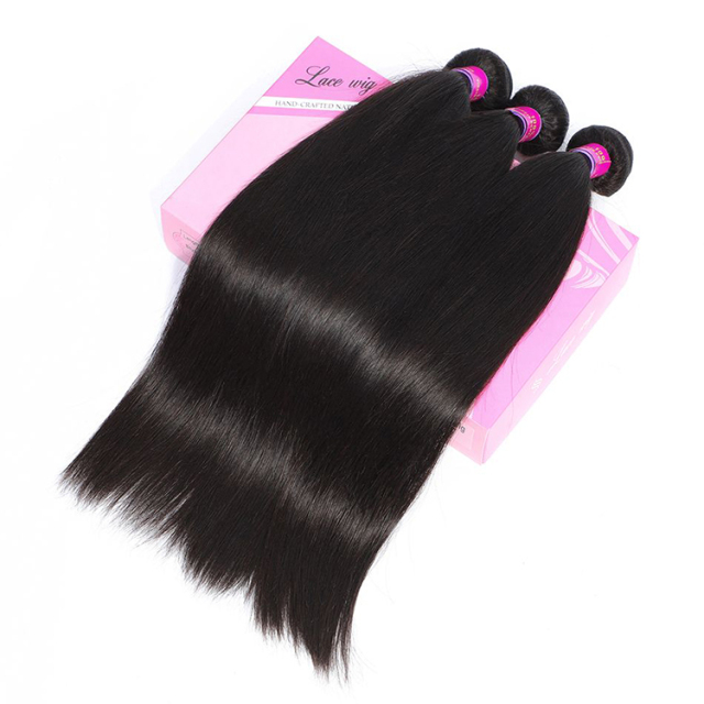 Labor Hair Malaysian Straight Human Hair 3 Bundles With Closure Mink Malaysian Virgin Hair Bundles Straight