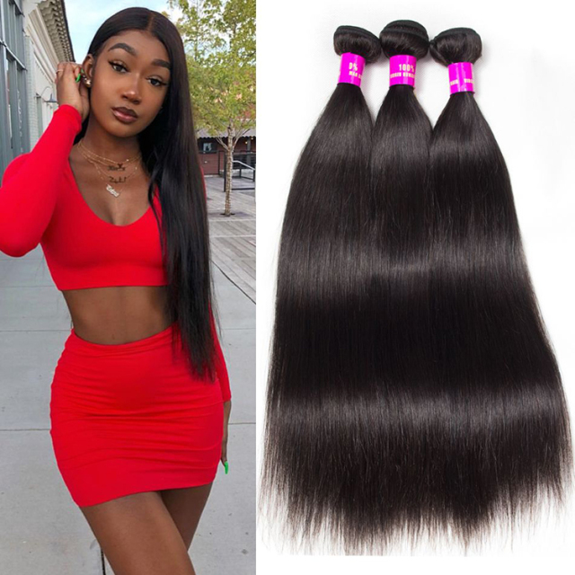 Labor Brazilian Straight Hair 3 Bundles Deals 100% Unprocessed Virgin Brazilian Hair Silk Straight Human Hair Weave Bundles