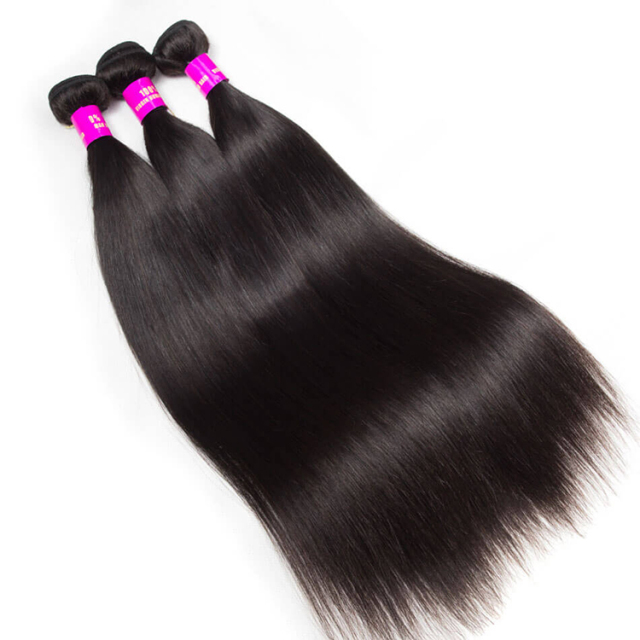 6×6 Lace Closure with Bundles Brazilian Straight Hair