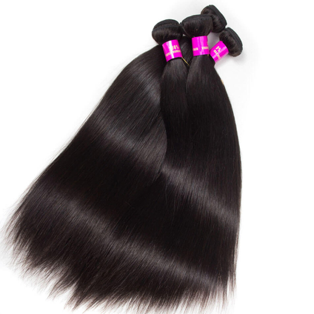 Labor Hair Malaysian Straight Human Hair Bundles With Frontal 3 Bundles Silk Straight With Frontal Closure