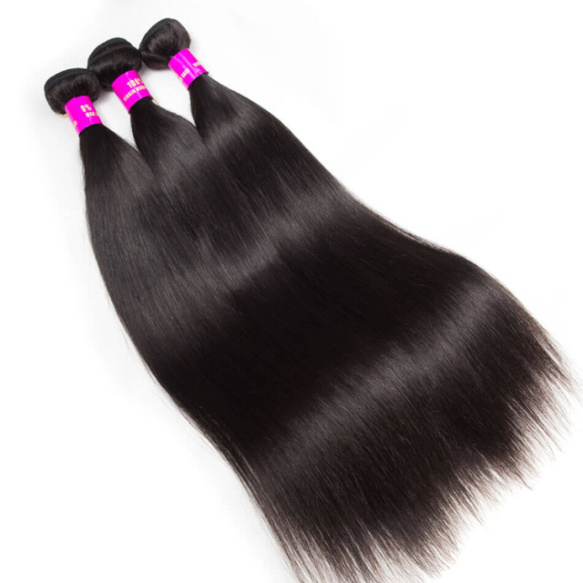 7×7 Lace Closure with Bundles Brazilian Straight Hair