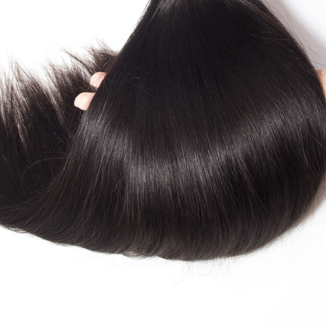 Labor Hair Malaysian Straight Human Hair 4 Bundles With Frontal 4 Bundles Silk Straight With Frontal Closure