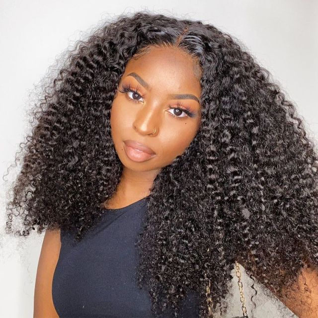 Laborhair V Part Curly Wave Human Hair Wigs 180% Density lace wigs