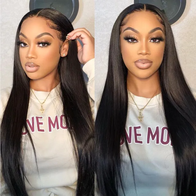 Laborhair 2022 New Arrival HD Glueless Lace Front Straight Human Hair Wig 180% Density