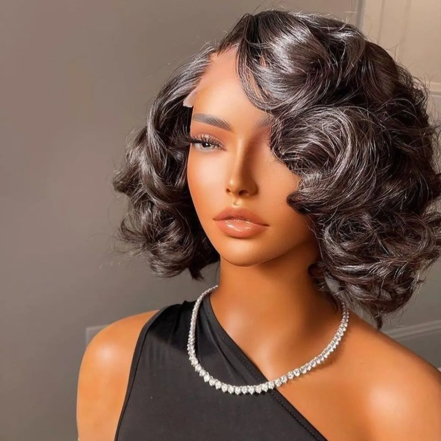 Laborhair Loose Wave Short Wig HD Glueless 13x4 Lace Front Wig