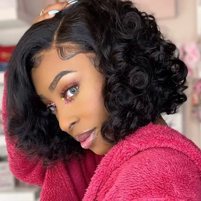 Laborhair Loose Wave Short Wig HD Glueless 13x4 Lace Front Wig