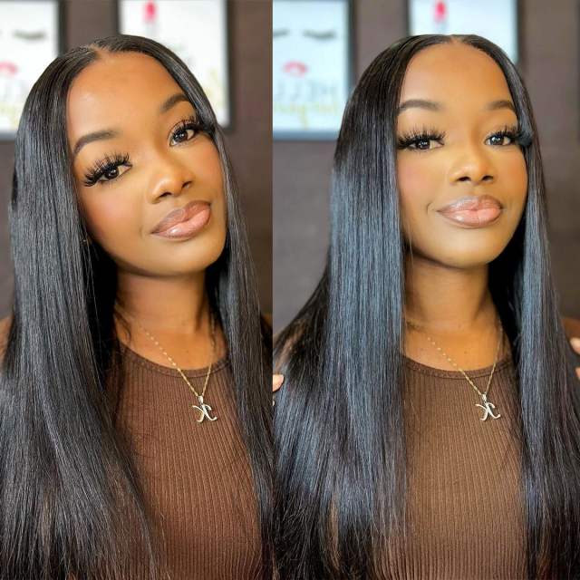 Laborhair Full Lace Wigs Straight Human Hair Lace Wig 180% Density