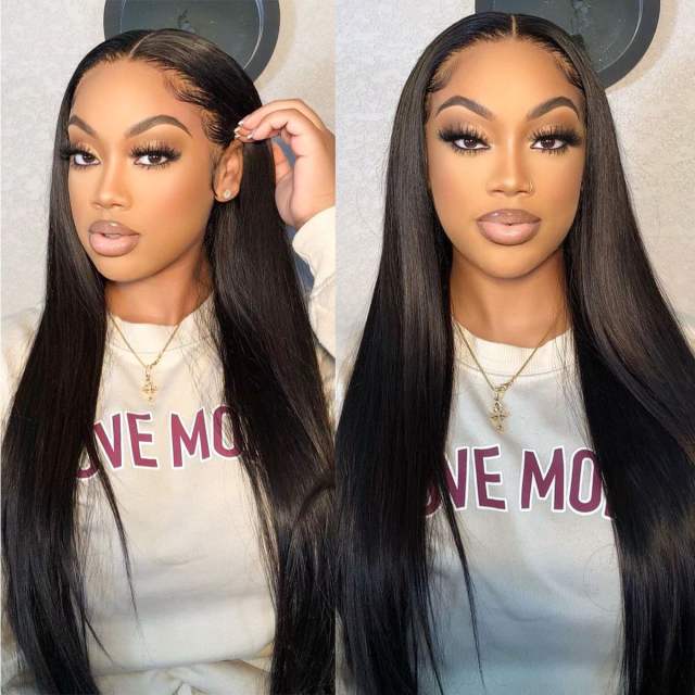Laborhair Full Lace Wigs Straight Human Hair Lace Wig 180% Density
