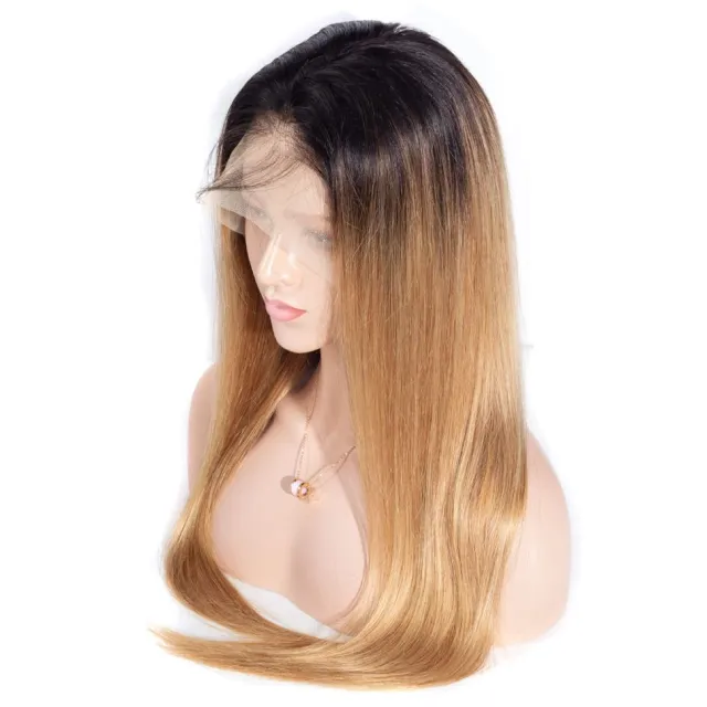 Laborhair 1B27 13×4 Lace Front Wig Straight Virgin Human Hair Wigs 200D