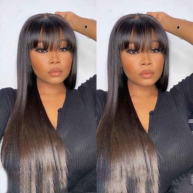 Laborhair New Arrival Glueless Straight Lace Wigs with Bangs