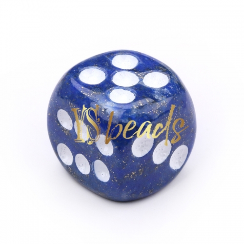 Dyed Lapis Lazuli Cube Dice, Approx 15mm