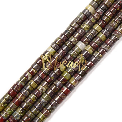 Dragon Blood Jasper Heshi Wheel Beads, Approx 2x4mm