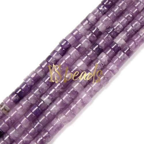 Lepidolite Heshi Wheel Beads, Approx 2x4mm