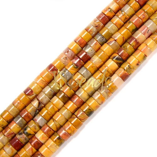 Crazy Agate Heshi Wheel Beads, 2x4mm-3x6mm