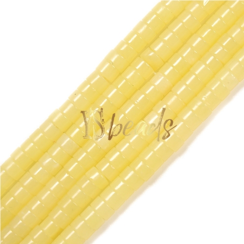 Lemon Jade Heshi Wheel Beads, Approx 2x4mm