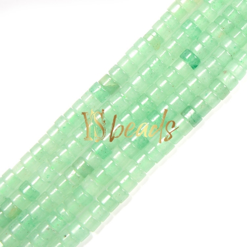 Green Aventurine Heshi Wheel Beads, 2x4mm-3x6mm