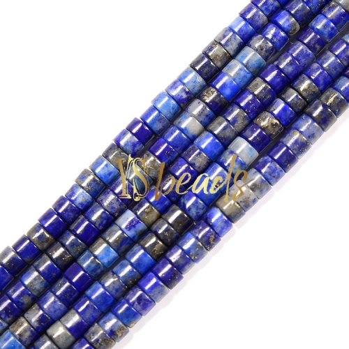 Natural Lapis Lazuli Heshi Wheel Beads, Approx 2x4mm