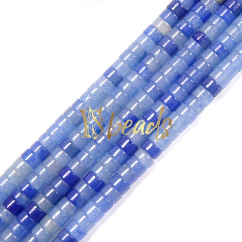 Blue Aventurine Heshi Wheel Beads, 2x4mm-3x6mm