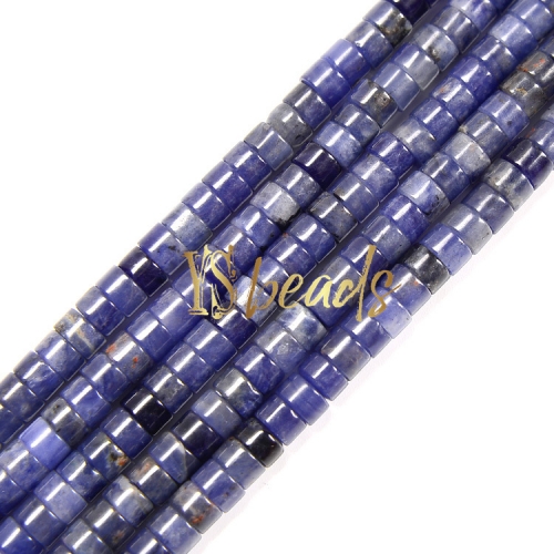 Sodalite Heshi Wheel Beads, 2x4mm-3x6mm