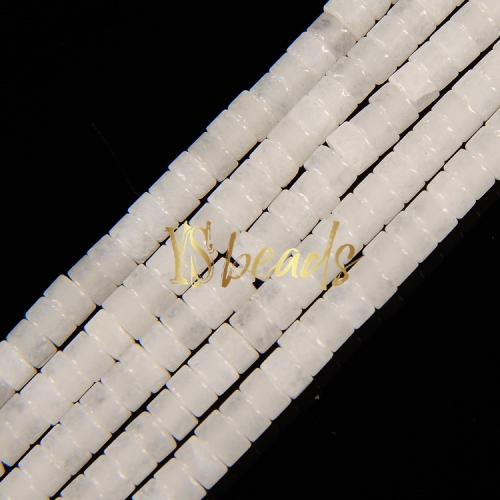 White Jade Heshi Wheel Beads, 2x4mm-3x6mm