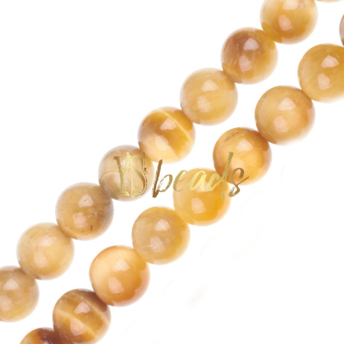 Golden Tiger Eye Plain Rounds, Approx 4-12mm