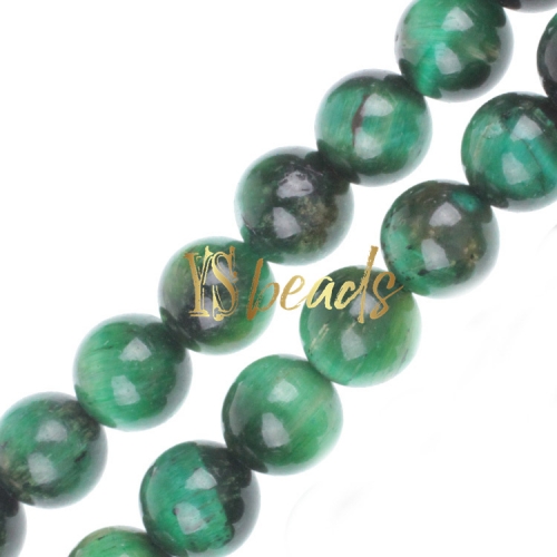 Green Color Tiger Eye Plain Rounds, Approx 4-12mm
