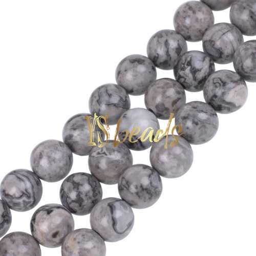 Map Jasper Plain Rounds, Approx 4-12mm