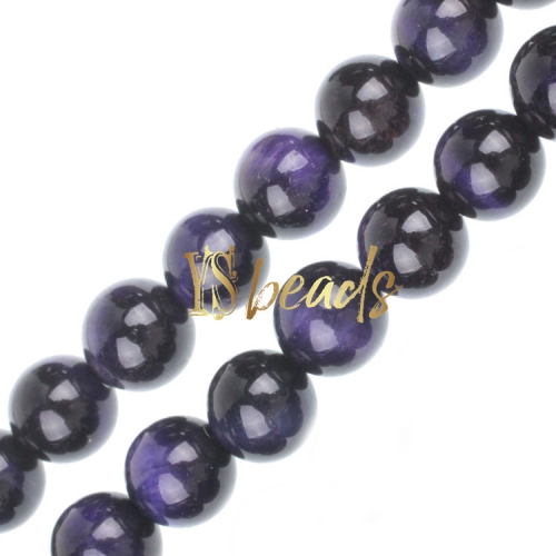 Purple Color Tiger Eye Plain Rounds, Approx 4-12mm