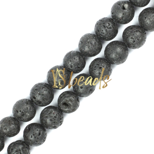 Black Lava Plain Rounds, Approx 4-14mm