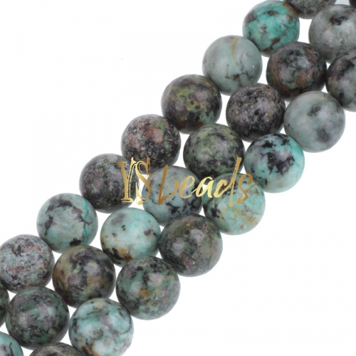 African Turquoise Plain Rounds, Approx 4-10mm