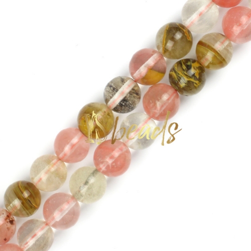 Mixed Color Watermelon Quartz Plain Rounds, Approx 4-12mm