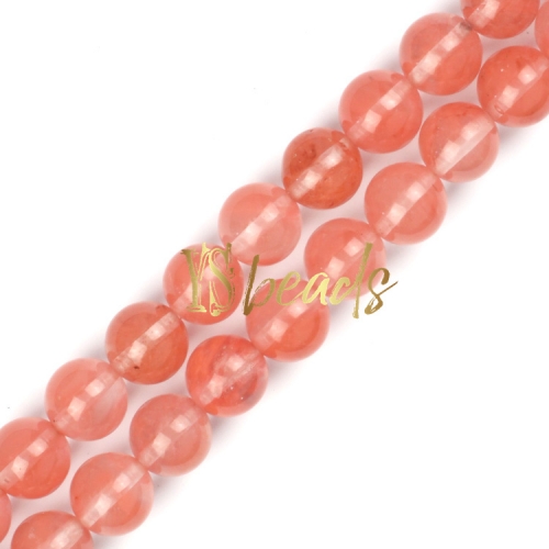 Red Watermelon Quartz Plain Rounds, Approx 4-12mm