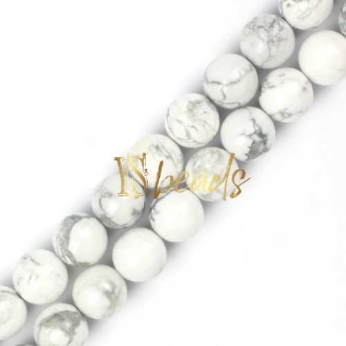 Howlite Plain Rounds, Approx 4-12mm