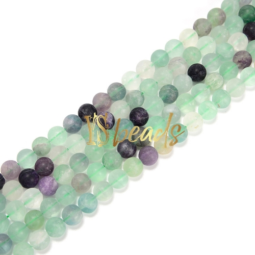 B Grade Fluorite Matte Rounds, Approx 4-12mm