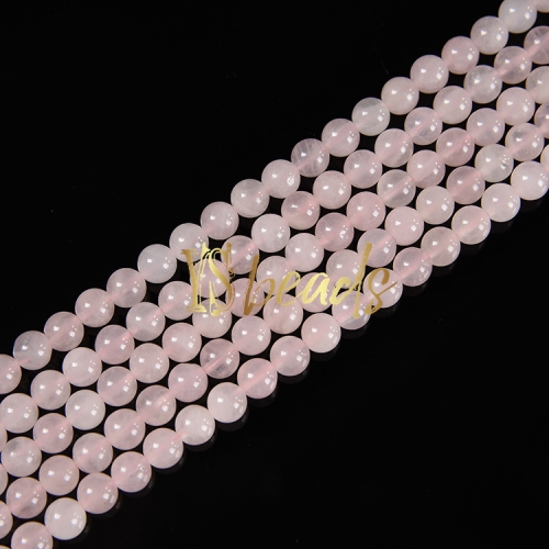 Natural Rose Quartz Plain Rounds, Approx 4-10mm