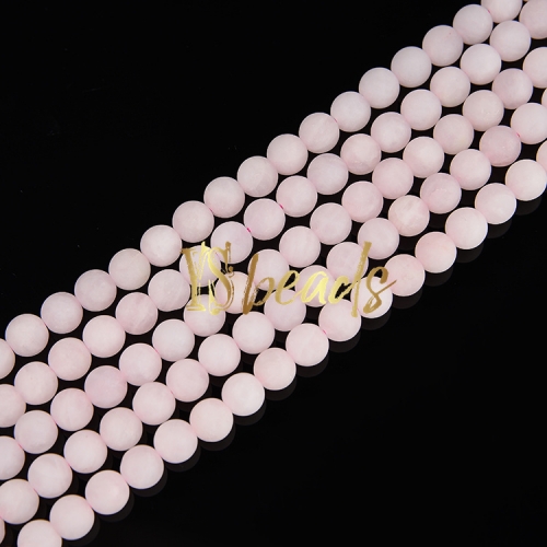 Rose Quartz Matte Rounds, Approx 4-12mm