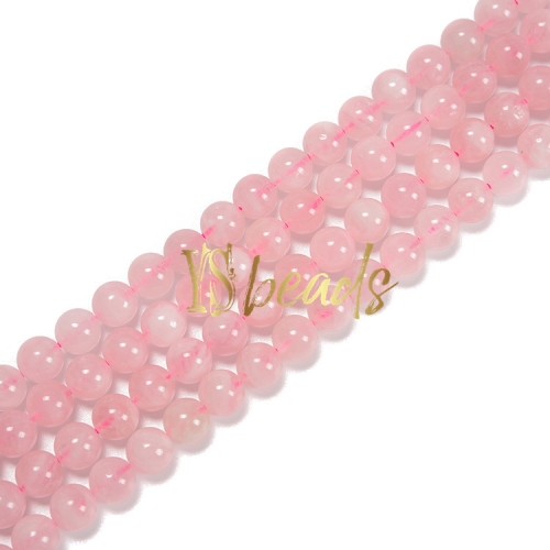 Madagascar Rose Quartz Plain Rounds, Approx 4-12mm