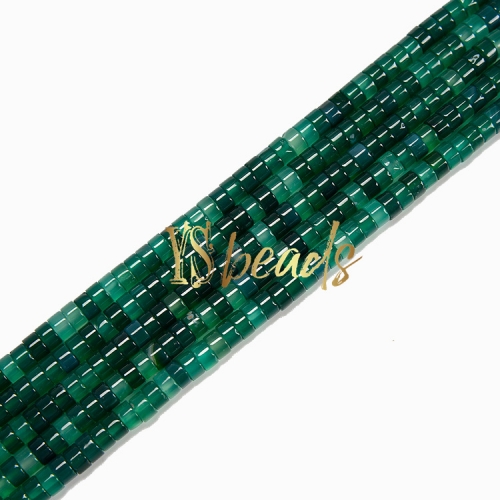 Green Agate Heshi Wheel Beads, 2x4mm-3x6mm