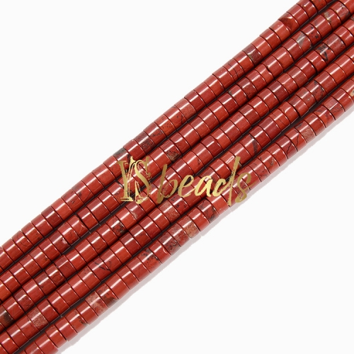 Red Jasper Heshi Wheel Beads, 2x4mm-3x6mm