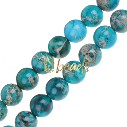 Turquoise Blue Impression Jasper Rounds, Approx 4-12mm