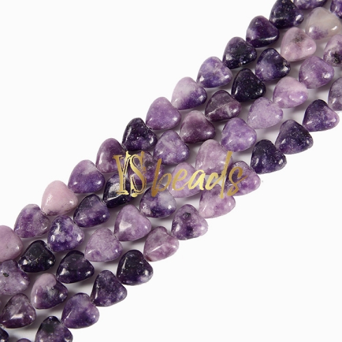 Lepidolite Puffy Hearts, Approx 8-12mm