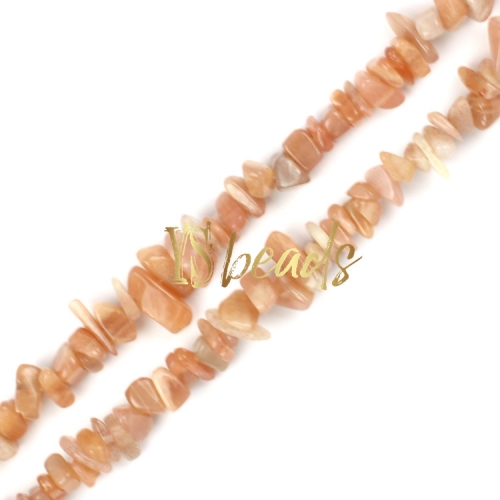 Orange Moonstone Chips, Approx 5x8mm