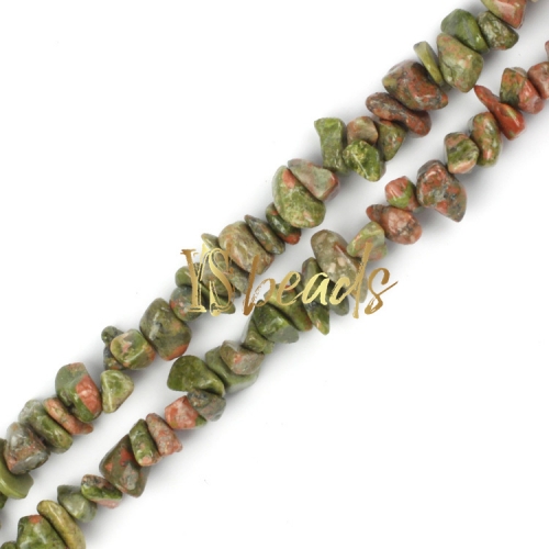 Unakite Chips, Approx 5x8mm