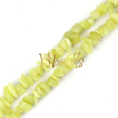 Lemon Jade Chips, Approx 5x8mm
