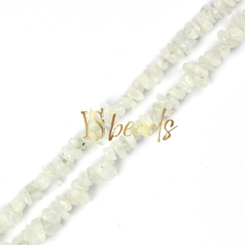 White Moonstone Chips, Approx 5x8mm