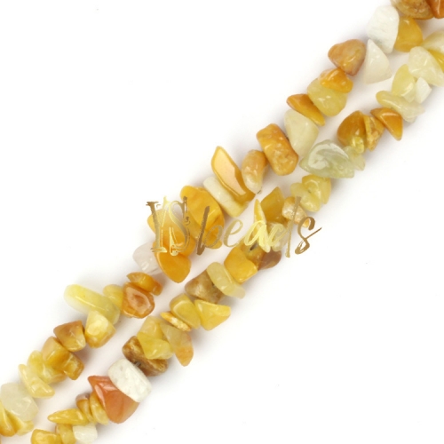 Yellow Jade Chips, Approx 5x8mm