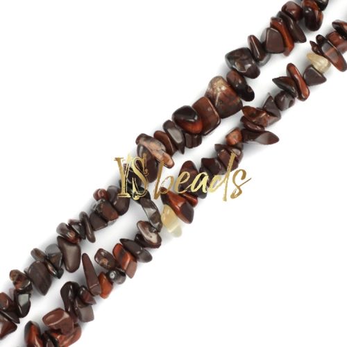 Red Tiger Eye Chips, Approx 5x8mm