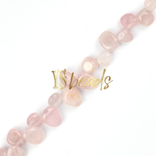 Pink Quartz Drop Style Nuggets, Approx 5x8-10x12mm